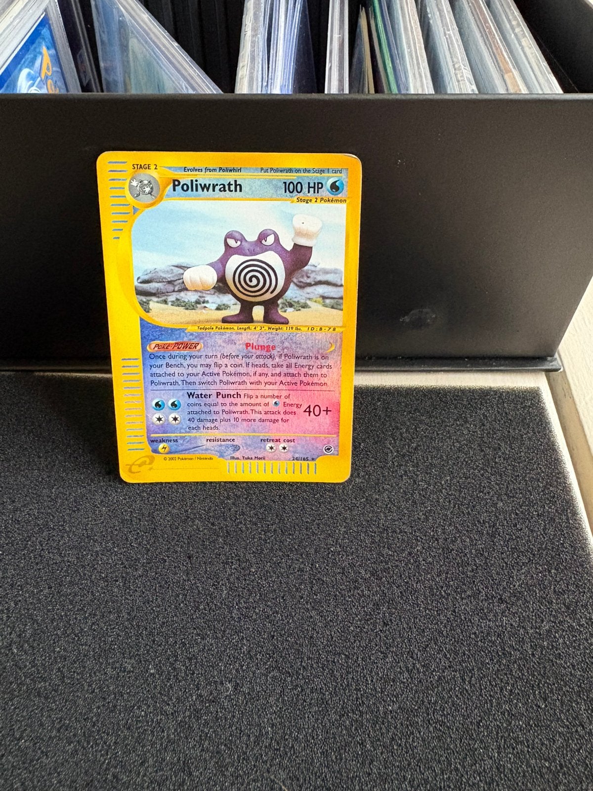 Poliwrath expedition reverse holo, Ophalen of Verzenden, Zo goed als nieuw, Meerdere kaarten, Foil