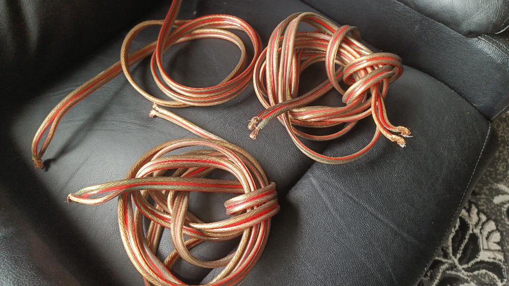 Luidsprekerkabel 3 stuks Doorsnee 2x6mm, Ophalen, Gebruikt, Luidsprekerkabel