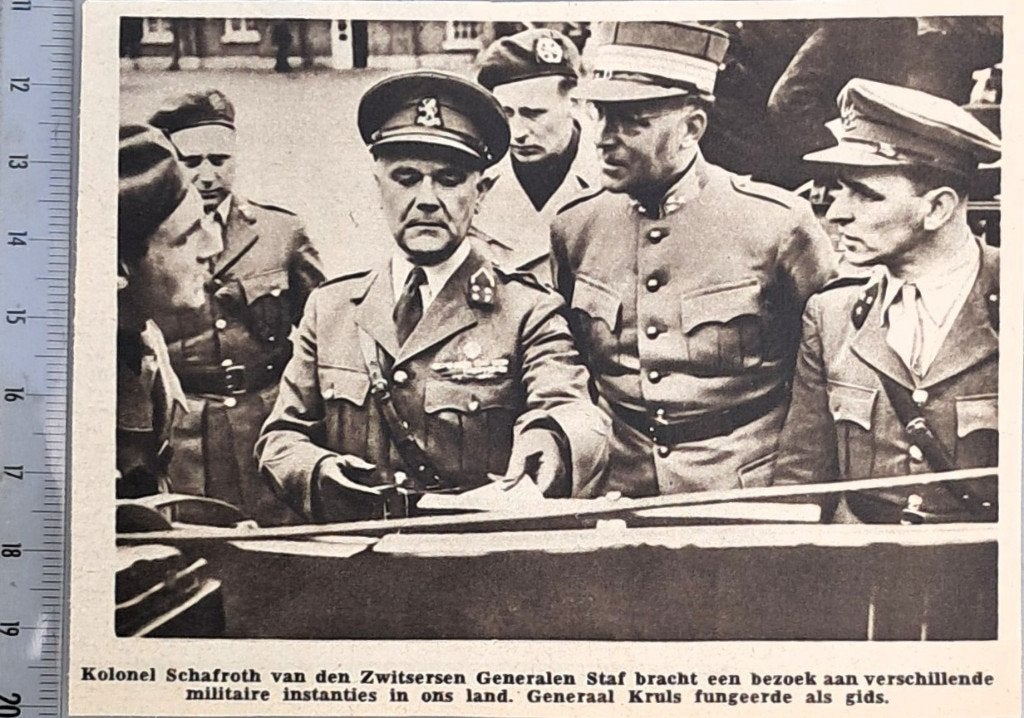 Leger 1948; Zwitserse Kol.Schafroth bezoekt ons land, Verzenden, 1940 tot 1960, Gebruikt, Overige onderwerpen