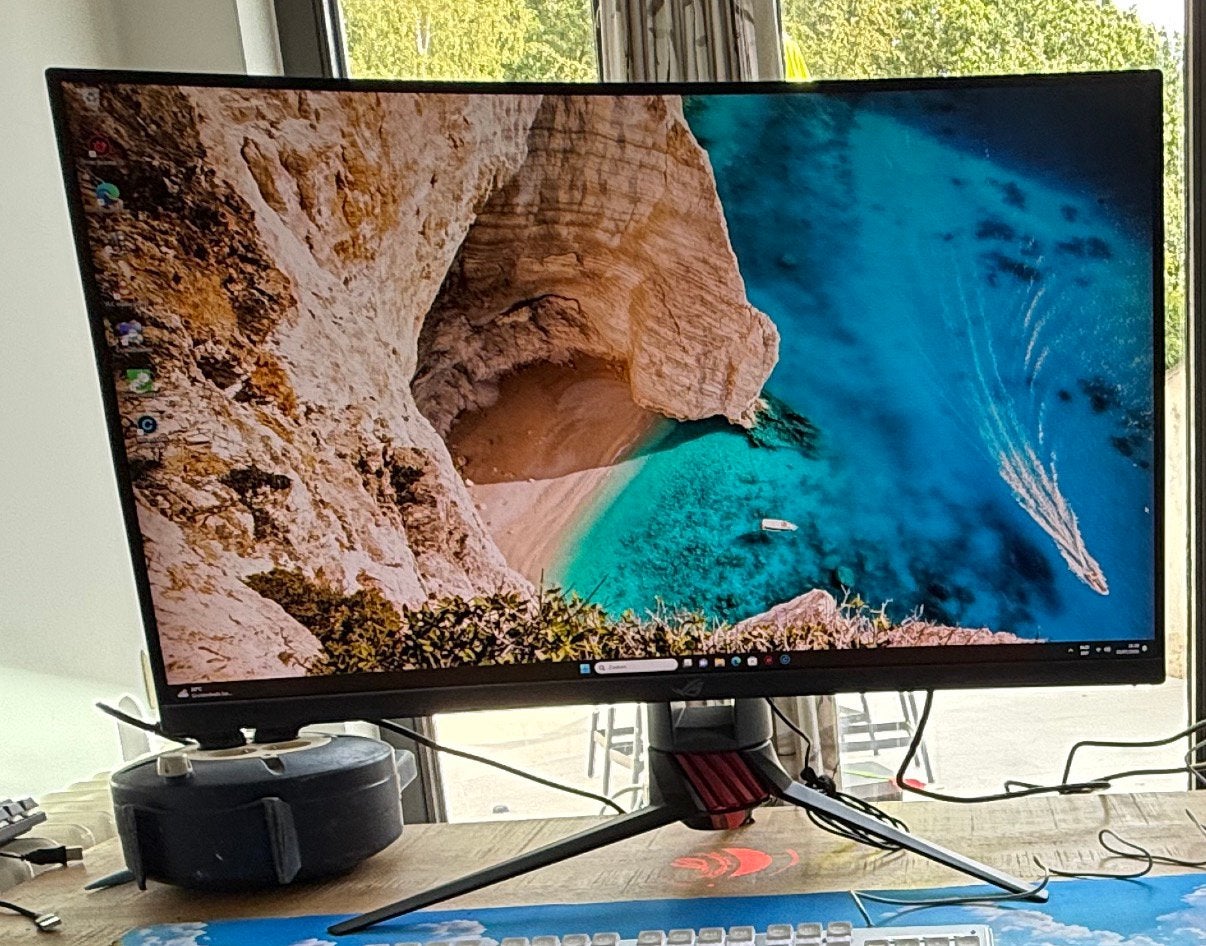 32 inch asus rog monitor 2k 165hz, VA, Zo goed als nieuw, Ophalen, Gaming