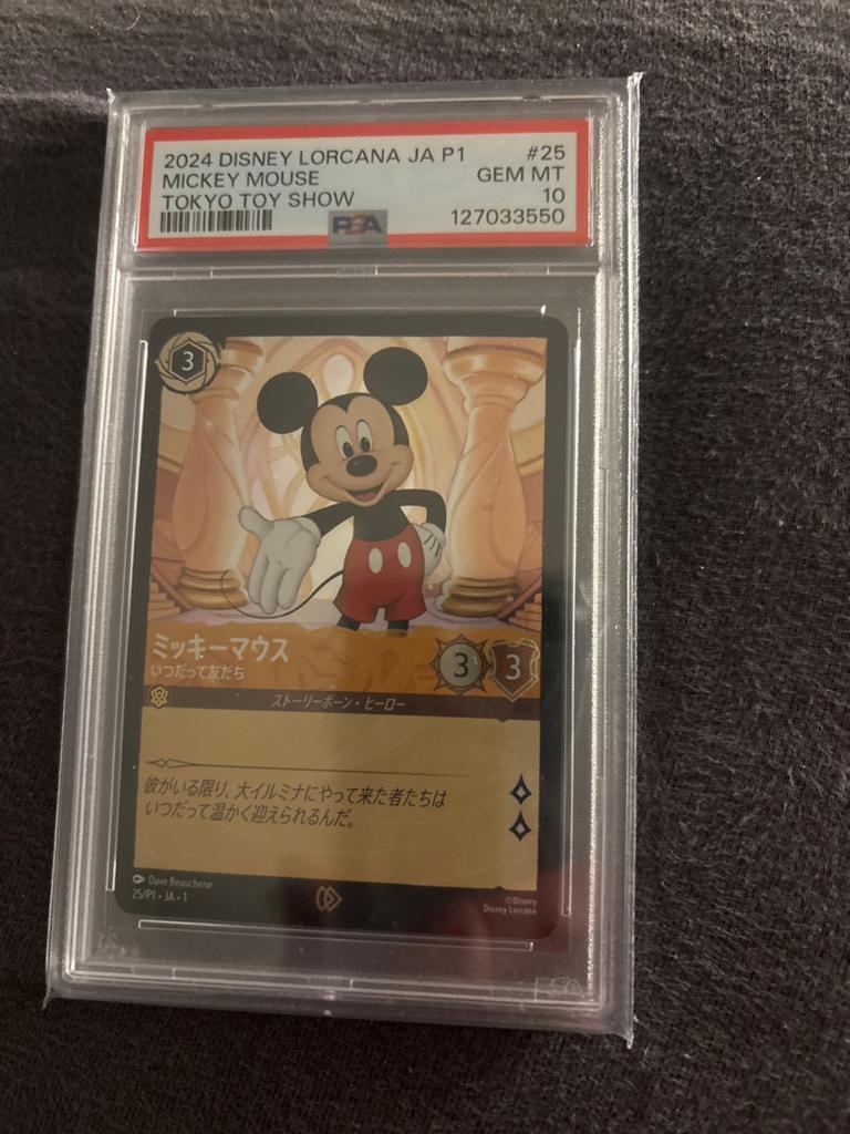 Disney Lorcana Mickey Mouse Tokyo Toy Show PSA 10 GEM MT, Ophalen of Verzenden, Nieuw