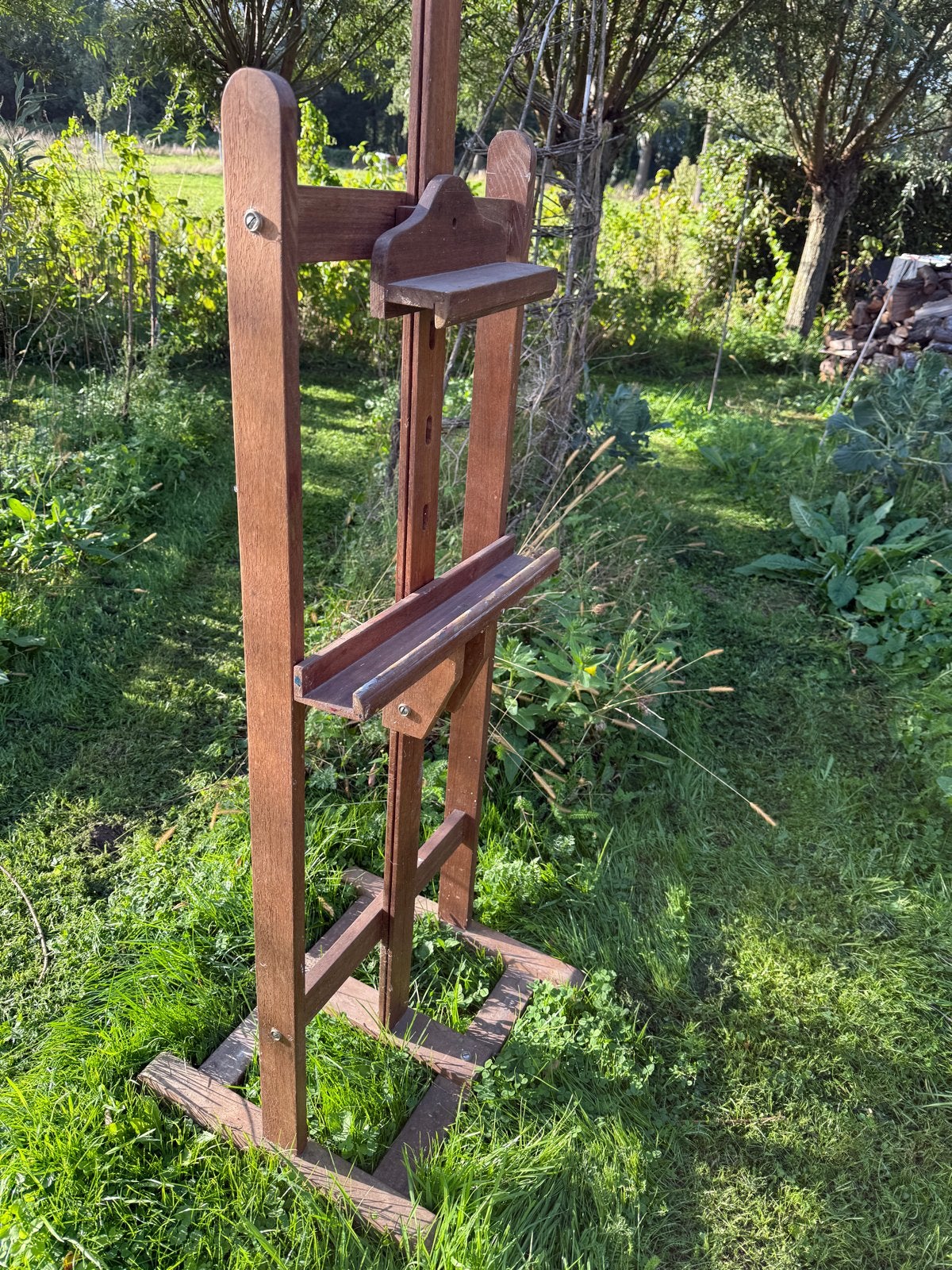 Lichte en verplaatsbare atelier-ezel, Ophalen, Hout, 1 meter - 2 meter, Bruin