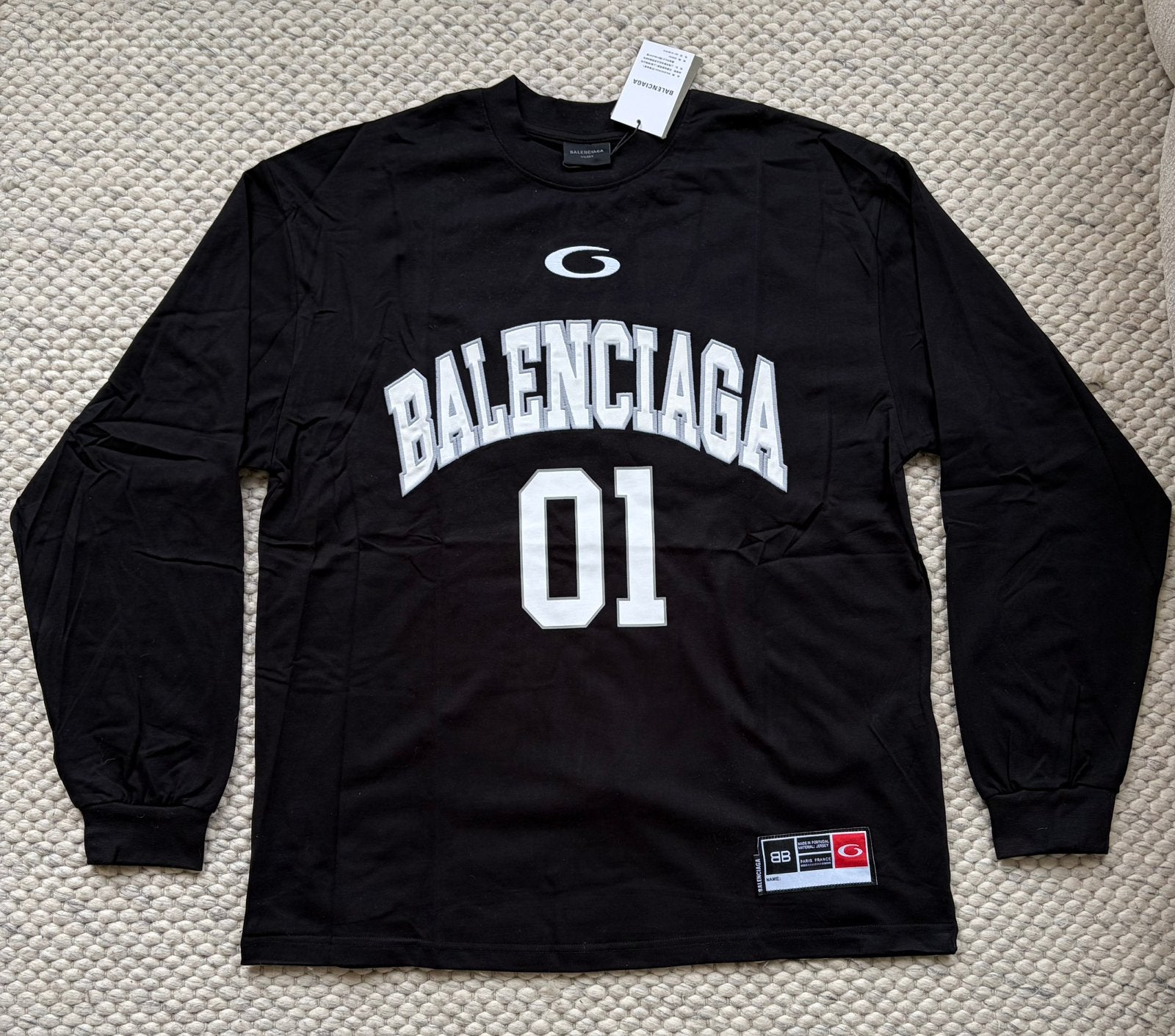 Balenciaga longsleeve, Kleding | Heren, T-shirts, Ophalen of Verzenden, Zo goed als nieuw, Zwart