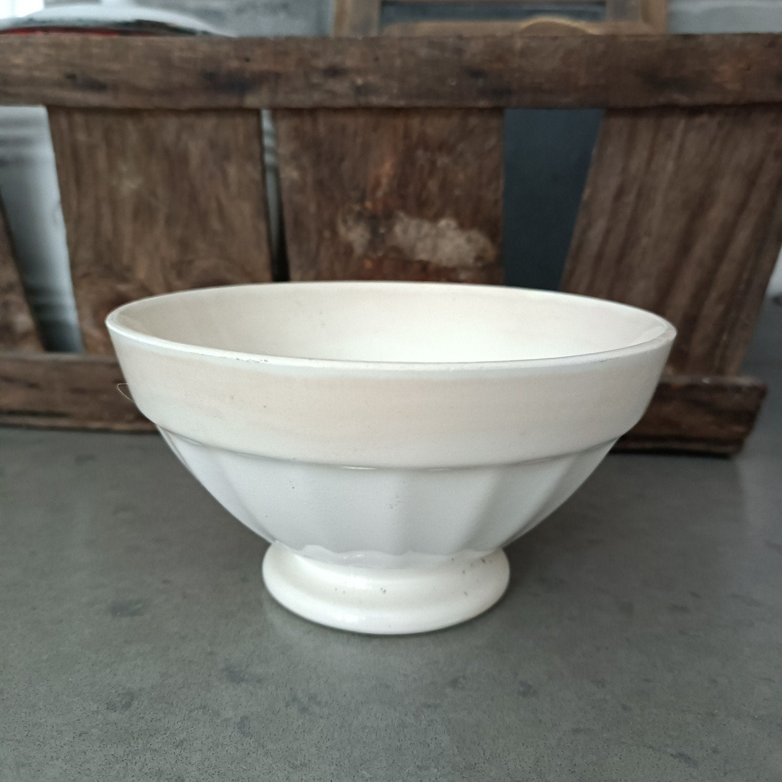 brocante Franse spoelkom (hemelswit met brocante), Ophalen of Verzenden