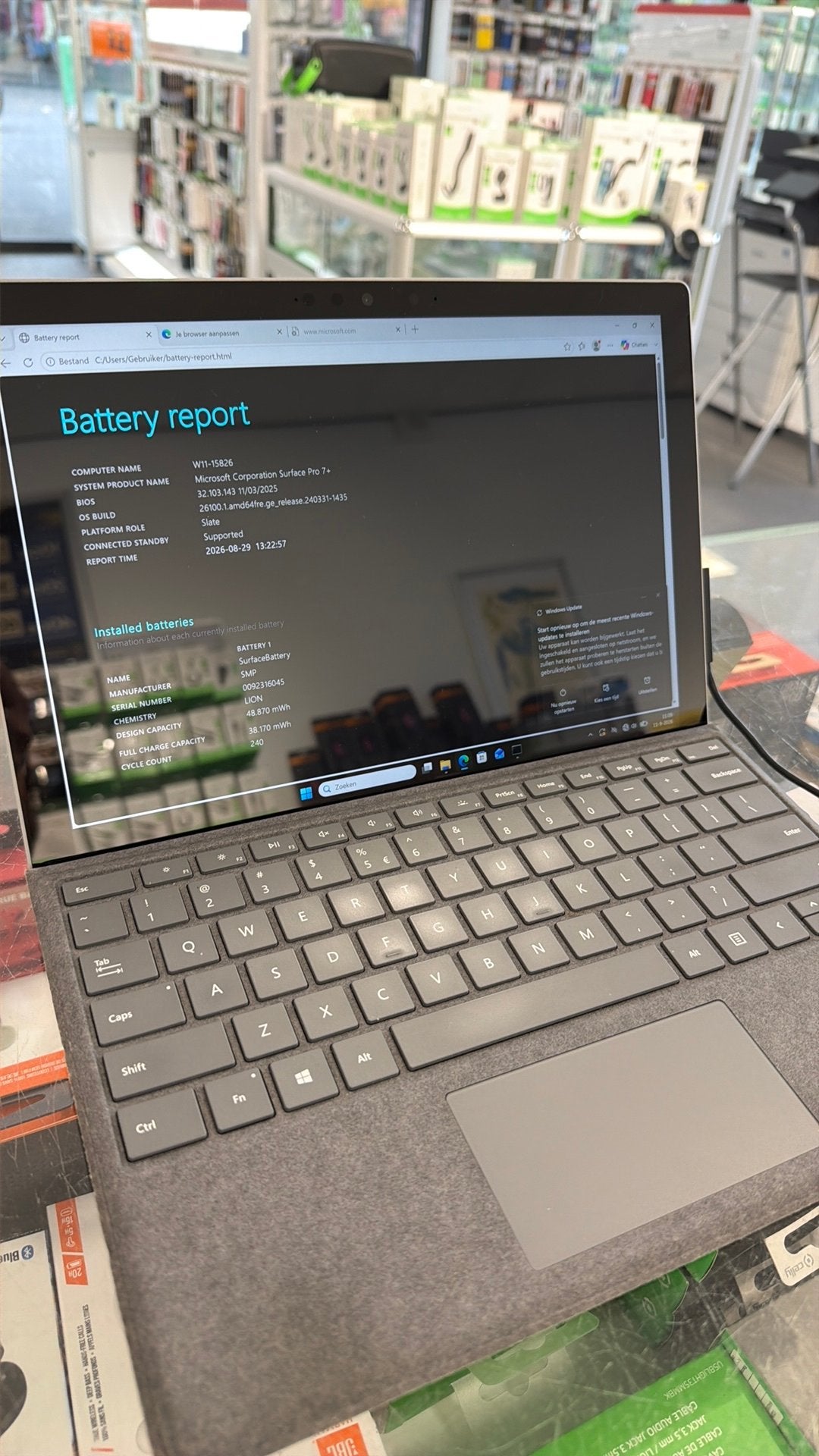 Microsoft Surface Pro 7+ i5 16gb/256gb, Ophalen, 2 tot 3 Ghz, 13 inch, Zo goed als nieuw