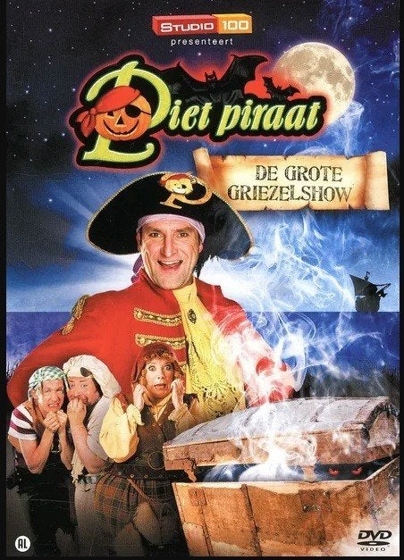 DVD Piet Piraat - De Grote Griezelshow, Avontuur, Alle leeftijden, Tv-serie, Zo goed als nieuw