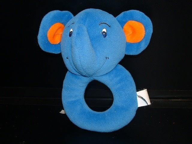 THEBE MAMAS & PAPAS OLIFANT RAMMELAAR VELOURS BLAU, Ophalen of Verzenden, Nieuw, Overige typen