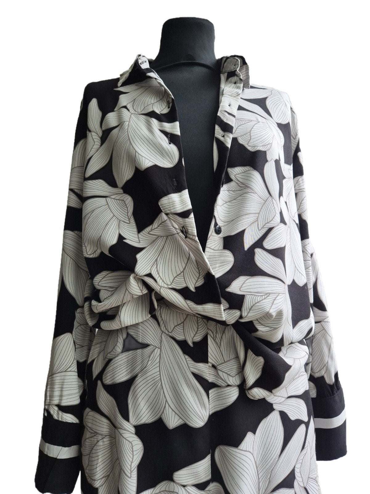Co ord set met print, Kleding | Dames, Ophalen of Verzenden, Zo goed als nieuw, Maat 38/40 (M), Beige