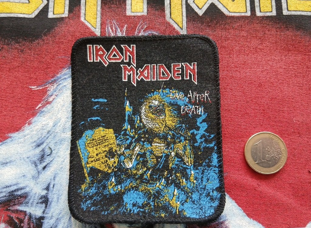 Iron Maiden vrij zeldzame 1985 live after death patch 364, Verzamelen, Ophalen of Verzenden, Nieuw, Kleding