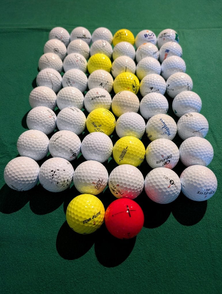 50 Stuks Top-Flite Golfballen, Sport en Fitness, Ophalen of Verzenden, Zo goed als nieuw, Bal(len), Overige merken