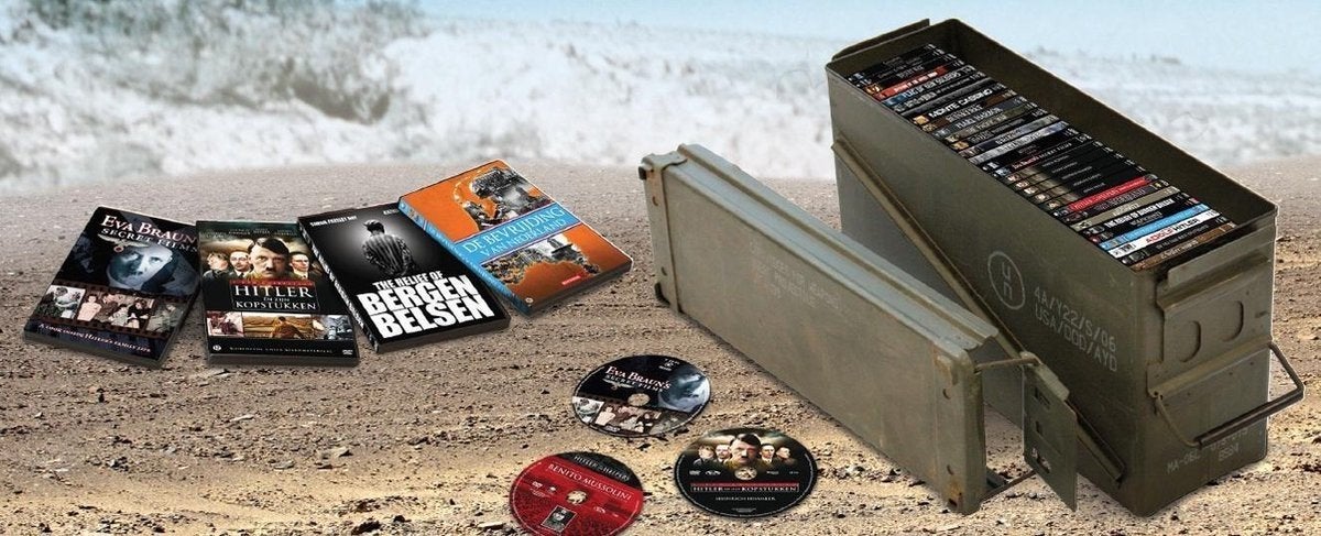 WOII Docu Collectie - DVD Boxset in echte munitiekoffer, Ophalen, Vanaf 16 jaar, Oorlog of Misdaad, Nederlands