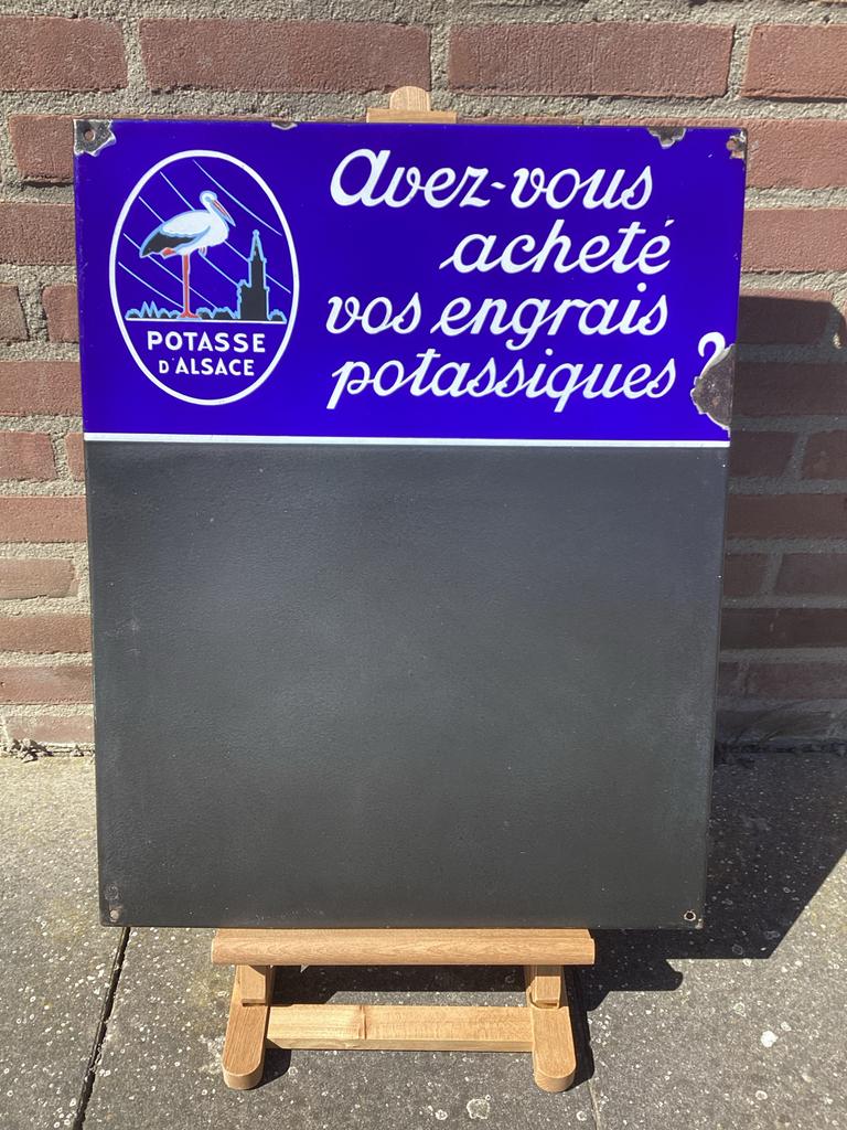 Emaille reclamebord Potasse d’Alsace, Ophalen of Verzenden