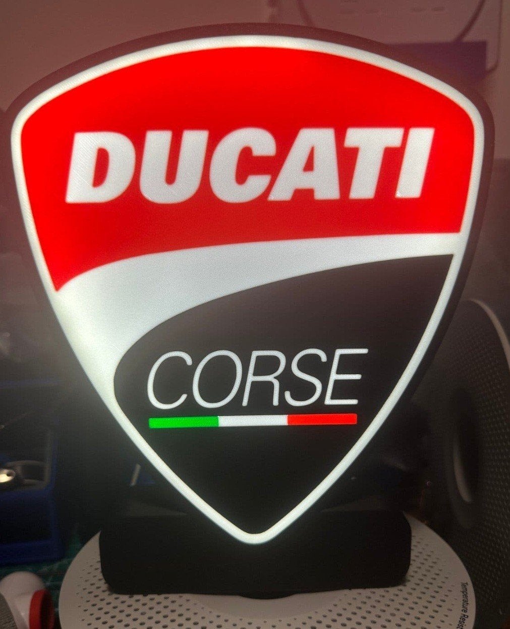 Ducati Corse LED Lamp - Uniek Design, Ophalen of Verzenden, Zo goed als nieuw, Lichtbak of (neon) lamp