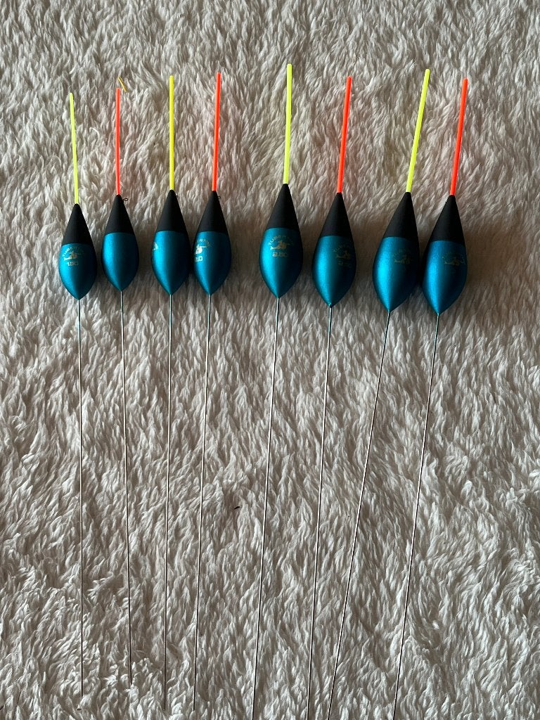 adv 151 / NIEUW serie 8 dobbers TUBERTINI, Watersport en Boten, Ophalen of Verzenden, Nieuw, Dobber of Lood