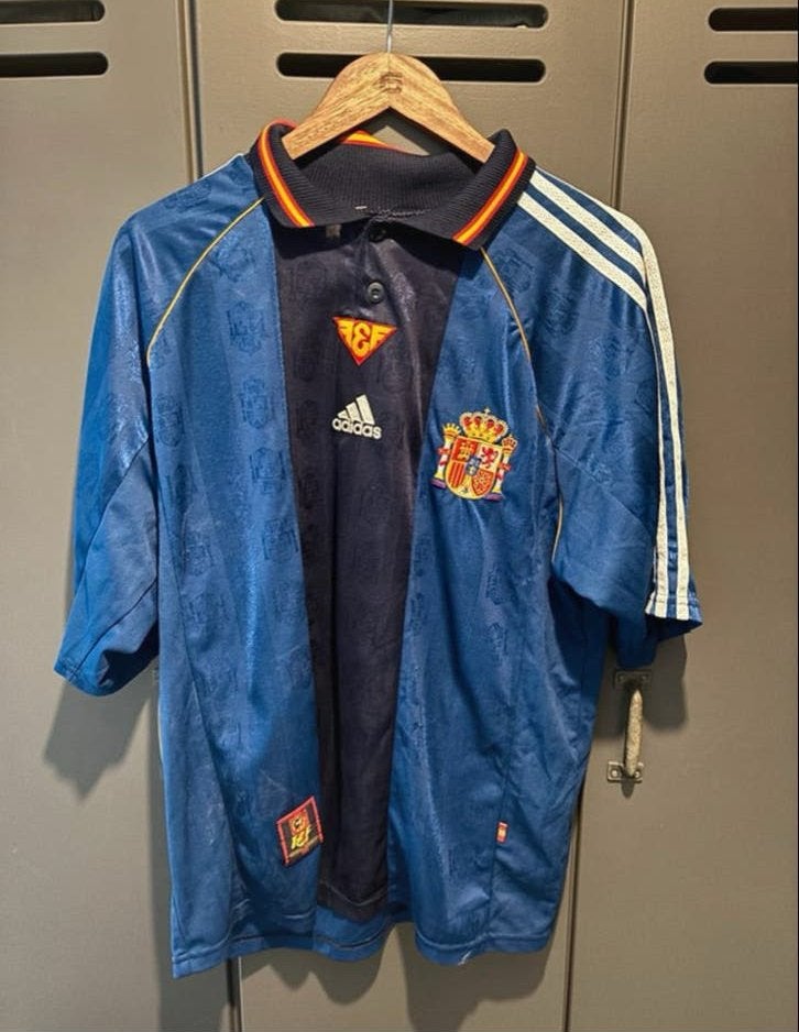 Origineel Spanje voetbalshirt uit 1999 - Vintage Adidas, Ophalen of Verzenden, Gebruikt, Shirt
