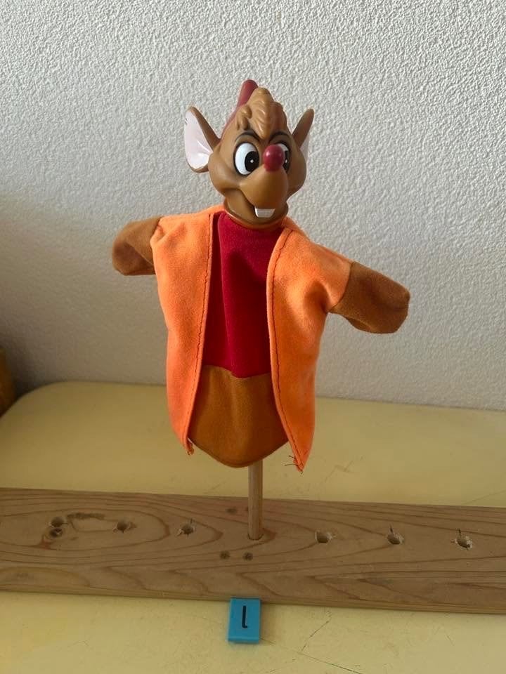 Disney handpop muis Pieter uit Assepoester 2005, Albert Heijn B.V., Gebruikt, Beeldje of Figuurtje, Ophalen of Verzenden
