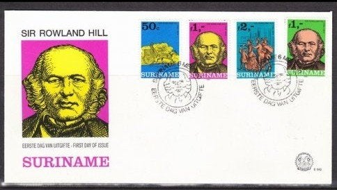 Suriname 1980  FDC E42  Int.postzegeltentoonstelling London, Ophalen of Verzenden