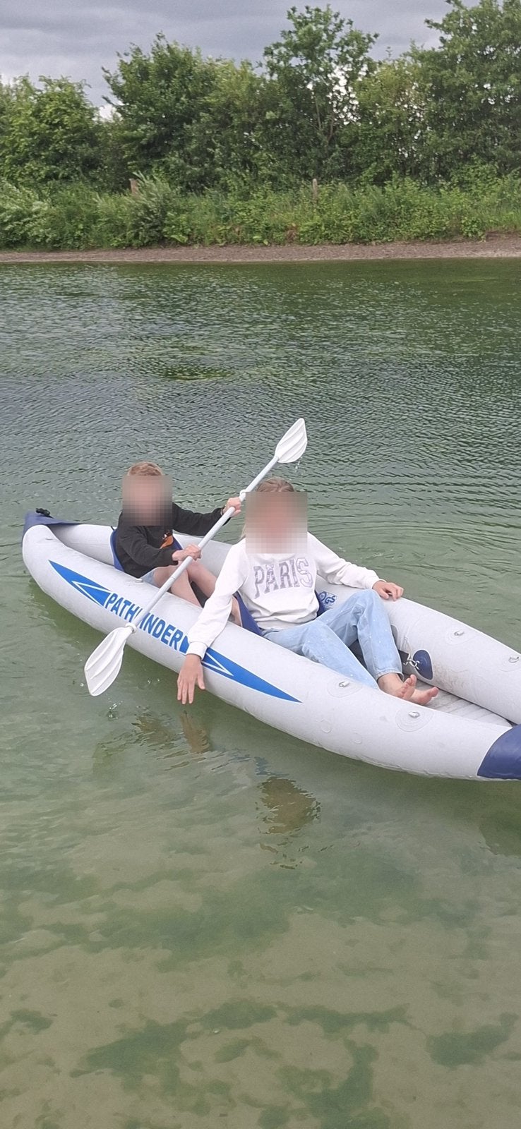 Opblaasbare twee persoons Kayak, kajak of kano, Watersport en Boten, Kano's, Ophalen, Overige typen, Twee personen, Gebruikt