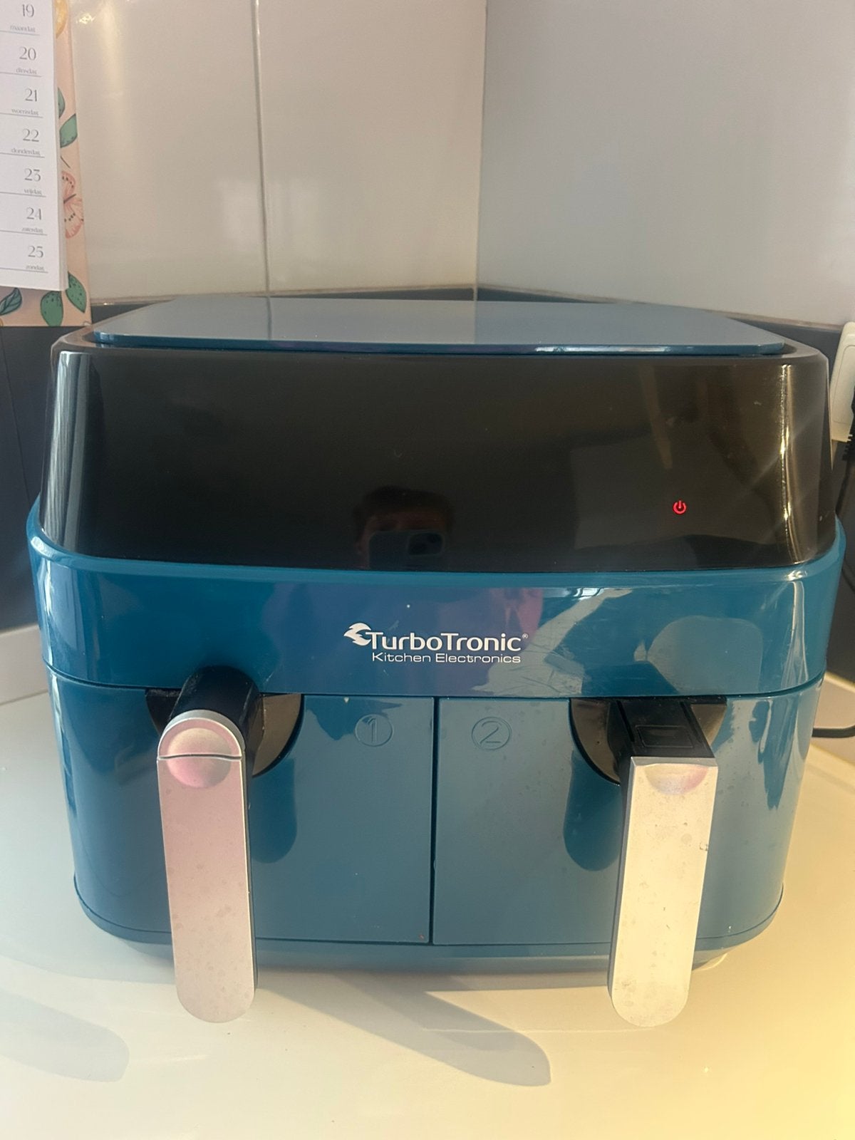 TurboTronic dubbele airfryer, Witgoed en Apparatuur, Airfryers, Ophalen, Gebruikt, Airfryer
