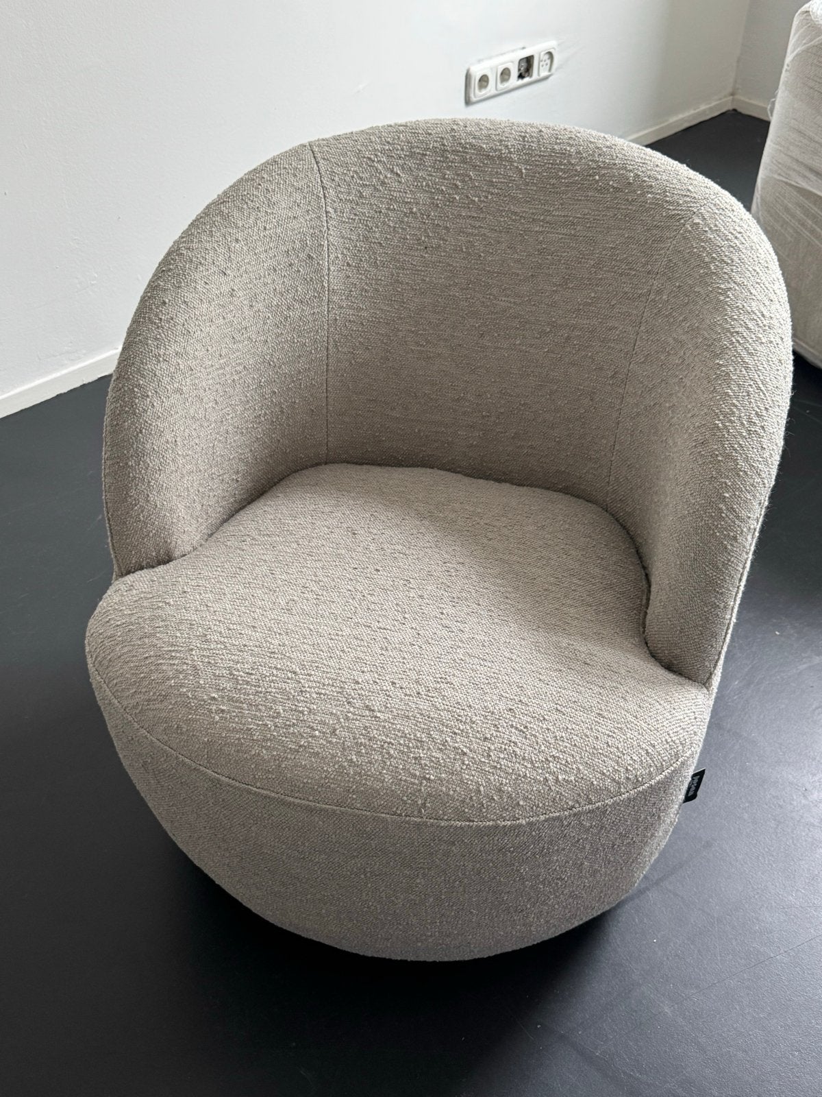 Comfortabele grijs beige draai fauteuil - Zo goed als nieuw, Ophalen, Zo goed als nieuw, Eén, Stof