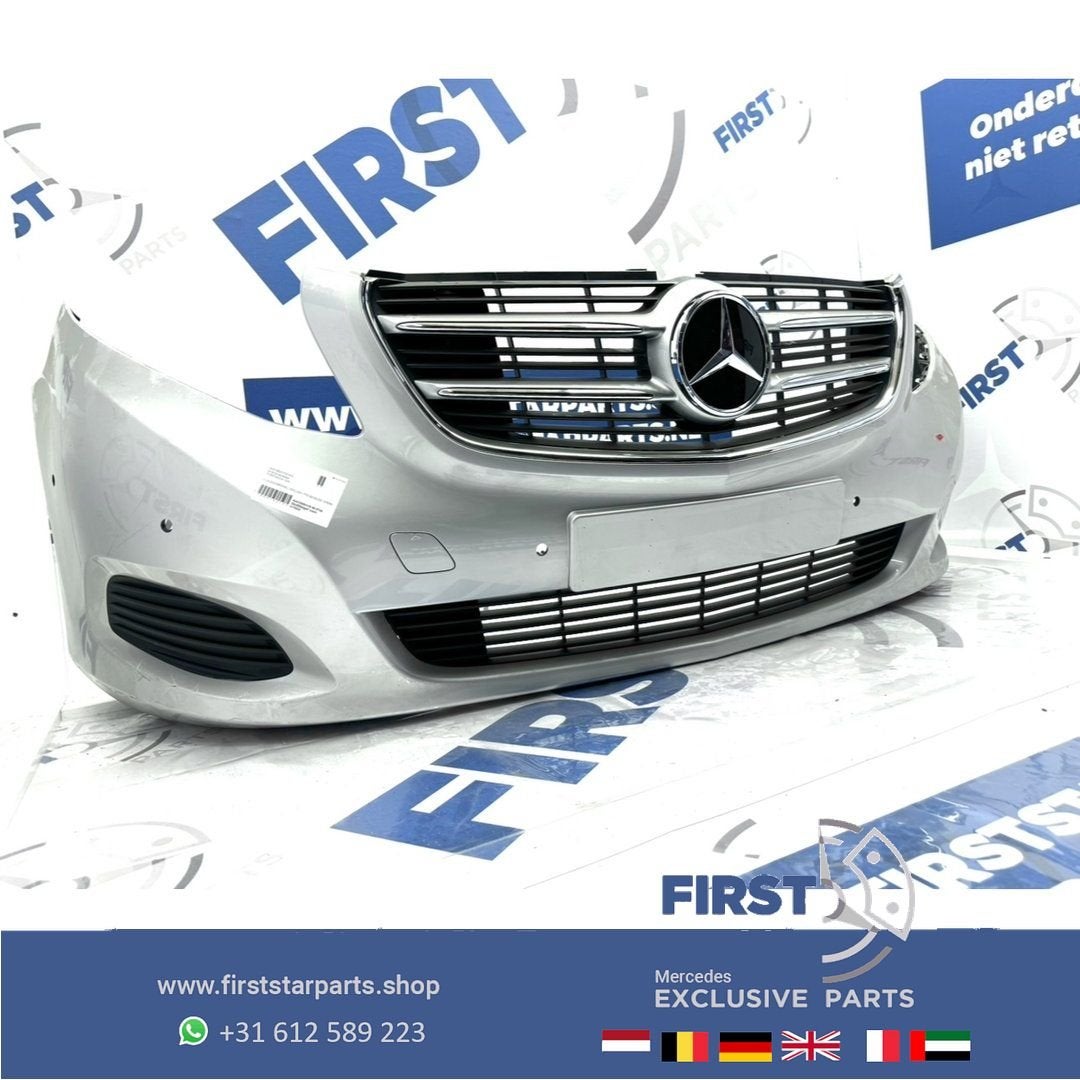 W447 BUMPER Mercedes V KLASSE / VITO VOORBUMPER COMPLEET ZWA, Gebruikt, -, Voor, Ophalen of Verzenden