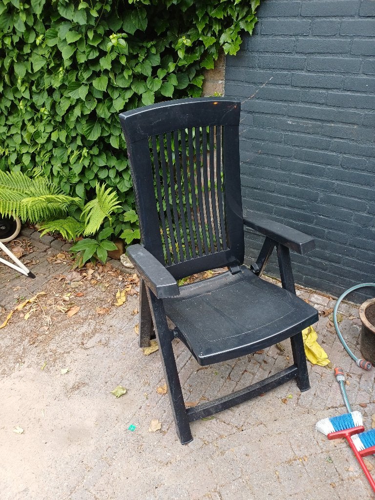 Jardin tuinstoelen 4x, Ophalen, Gebruikt, Kunststof, Inklapbaar