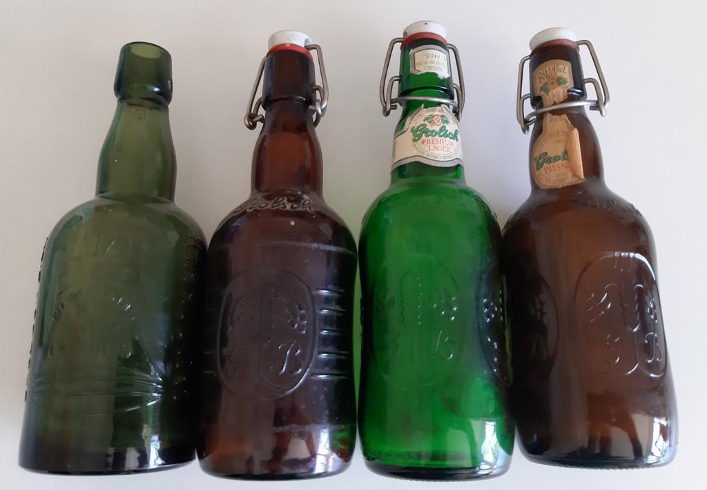 oude De Klok (uit 1937)en Grolsch flessen., Verzamelen, Ophalen of Verzenden, Flesje(s), Grolsch