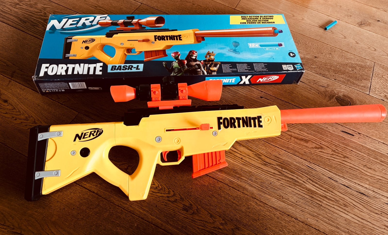 NERF Fortnite BASR-L Sniper – compleet met doos, Ophalen of Verzenden, Zo goed als nieuw