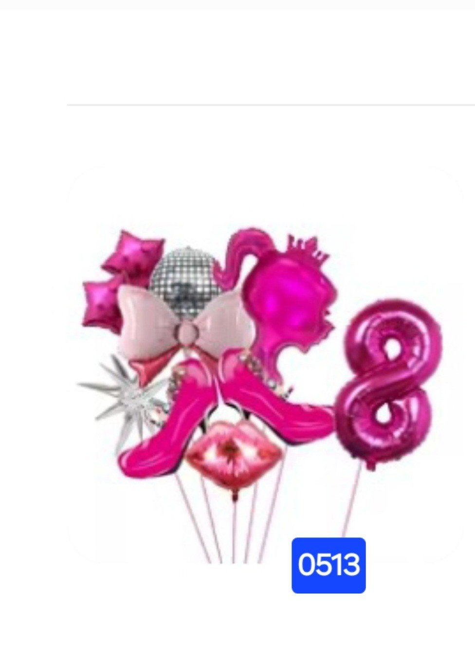 Roze Feestballonnen Set - Verjaardag 8 Jaar, Hobby en Vrije tijd, Ophalen