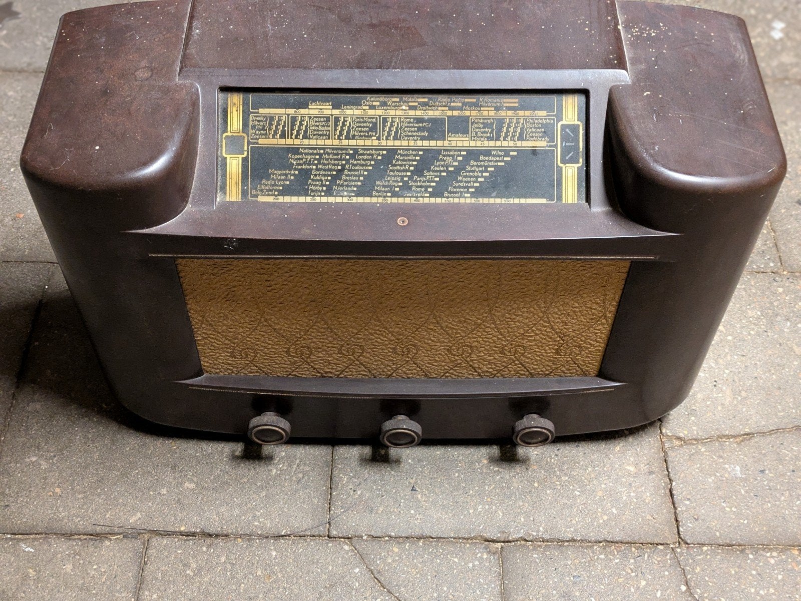 Radio Philips Antiek Radio Bakelieten Buizen Radio, Ophalen of Verzenden
