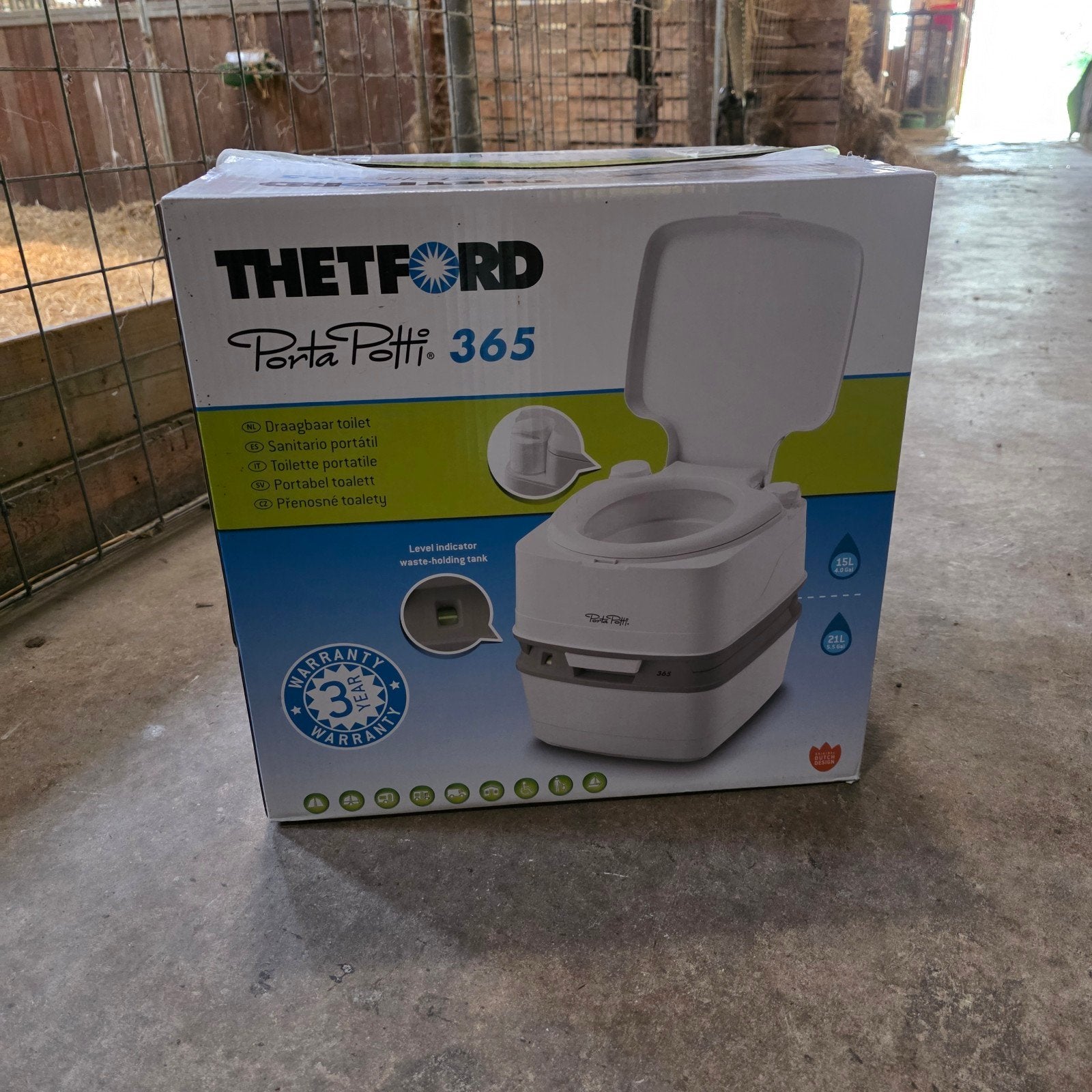 Thetford Porta Potti 365 Draagbaar Toilet + Aqua Kem Blue, Ophalen of Verzenden, Nieuw