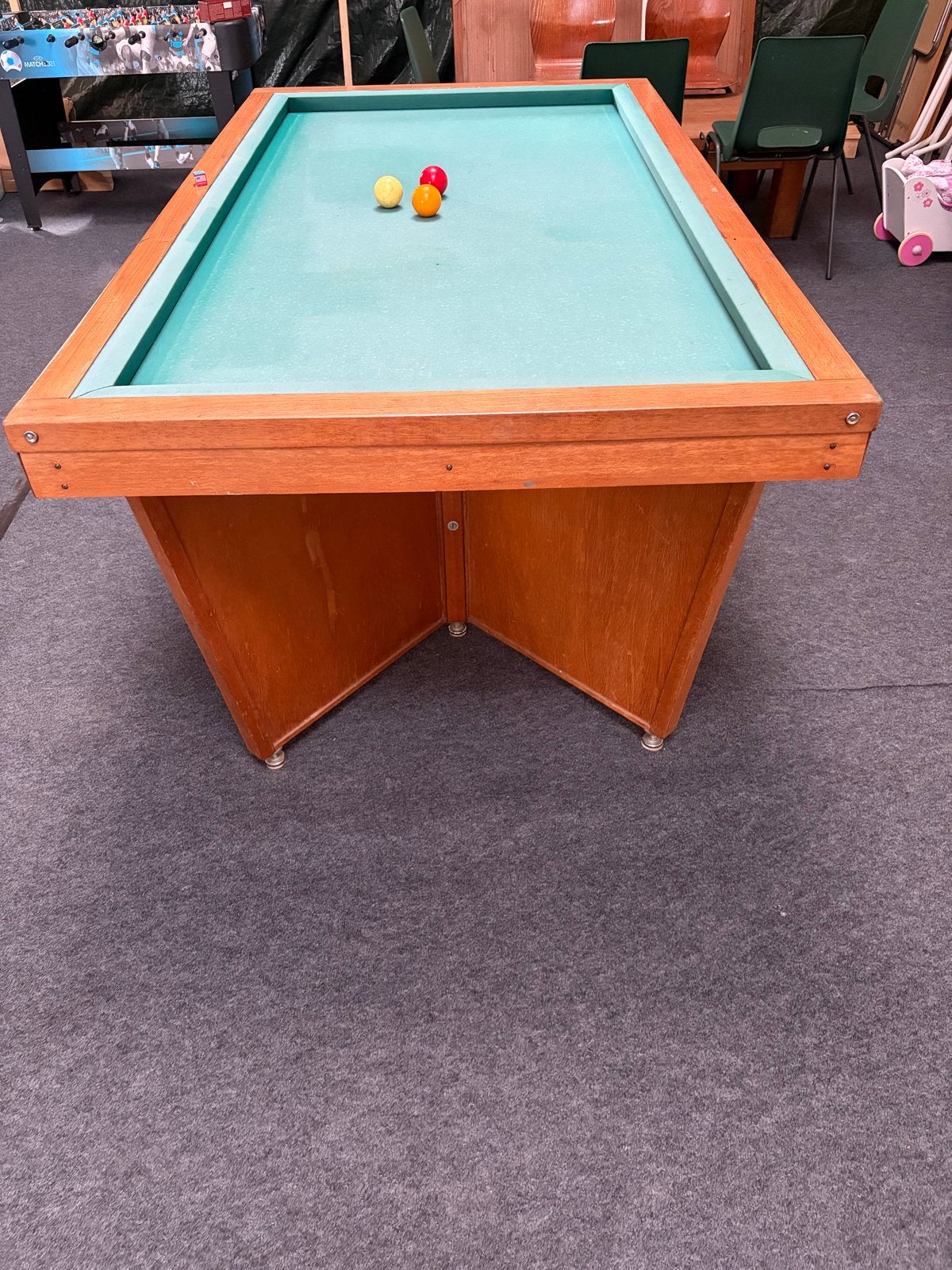 Biljarttafel met lei en afdekplaat, Ophalen, Gebruikt, Biljarttafel