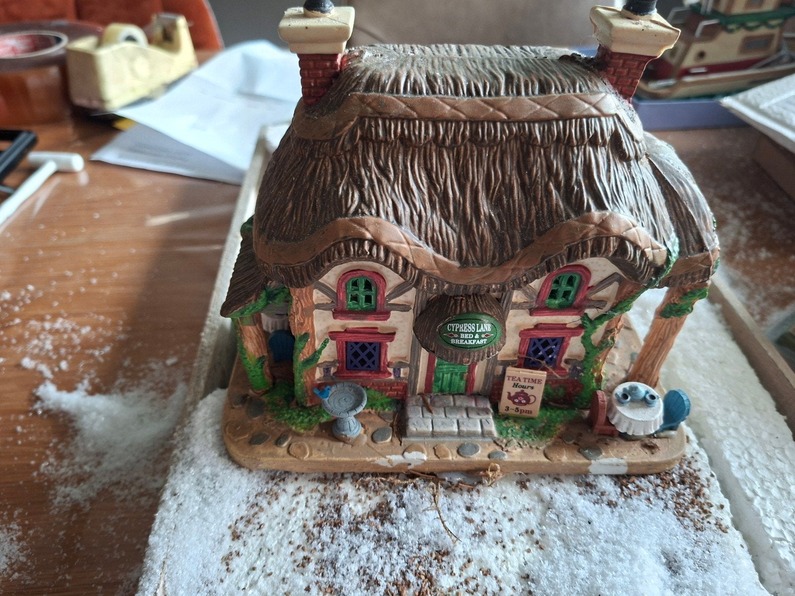 Lemax Thee Huisje - Cypress Lane Tea Rooms, Diversen, Kerst, Gebruikt, Ophalen of Verzenden