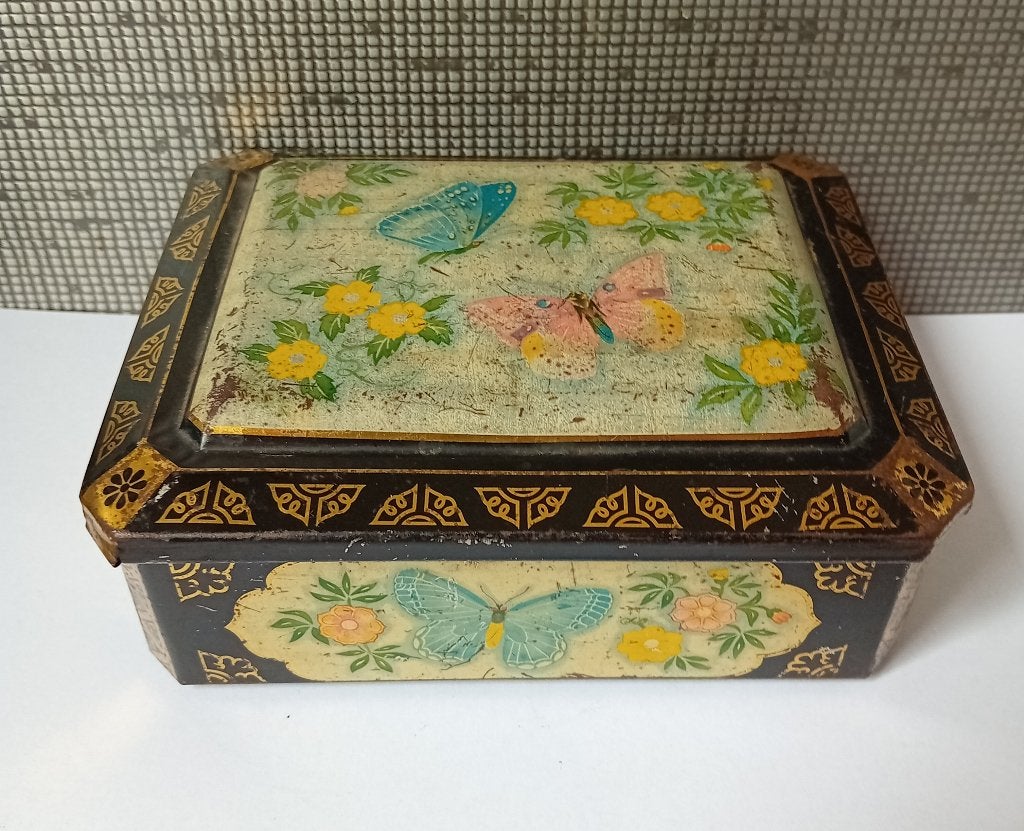 vintage blik met vlienders, Verzenden, Gebruikt, Overige