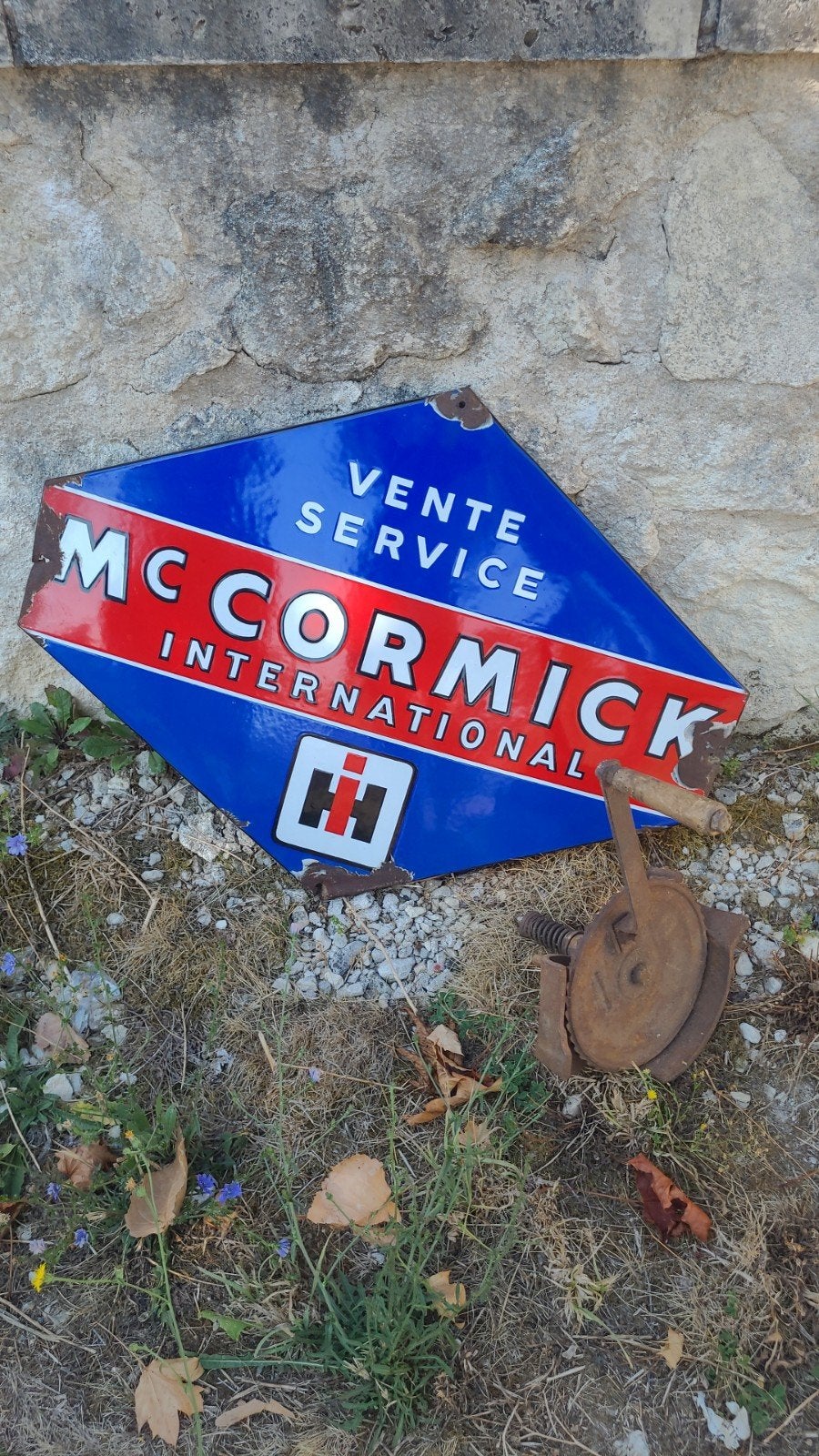 emaille reclamebord Mc Cormick IHC, Ophalen of Verzenden, Gebruikt, Reclamebord