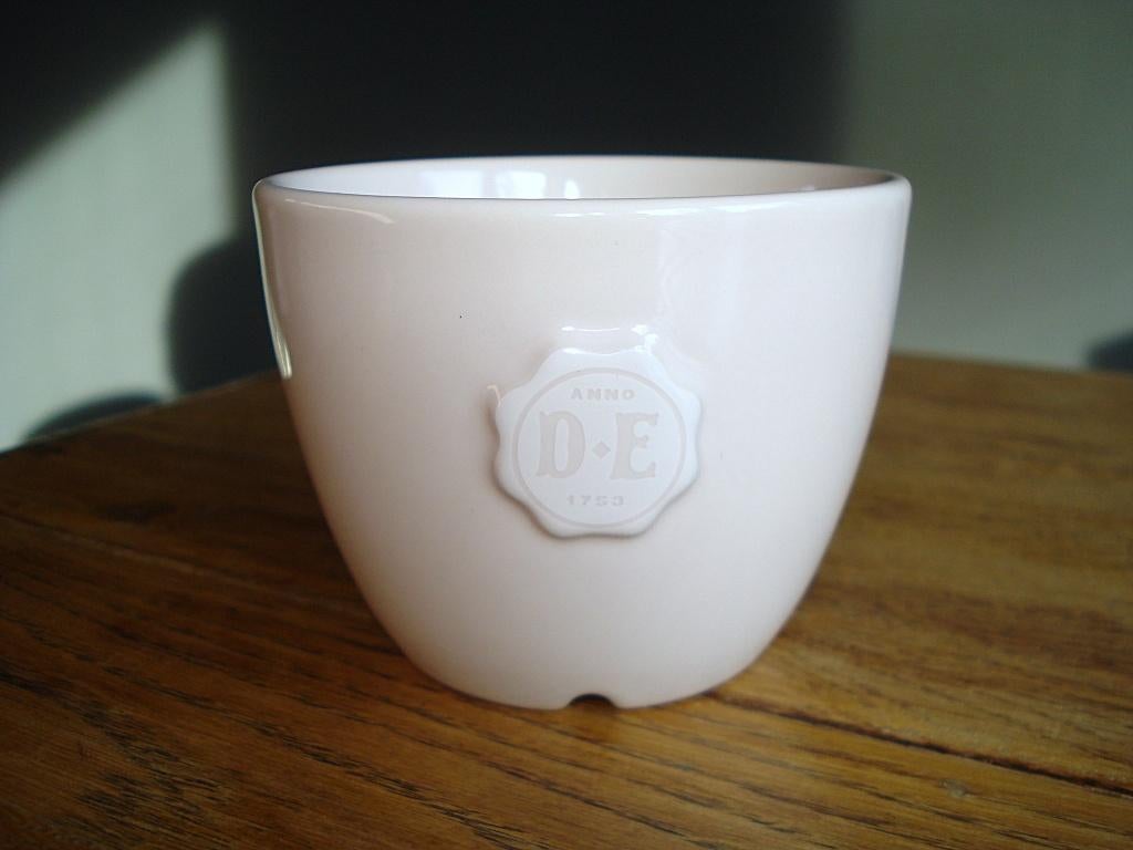 1 DE - Douwe Egberts cappucchino koffie mok, Ophalen of Verzenden, Zo goed als nieuw, Overige stijlen, Kop(pen) en/of Schotel(s)