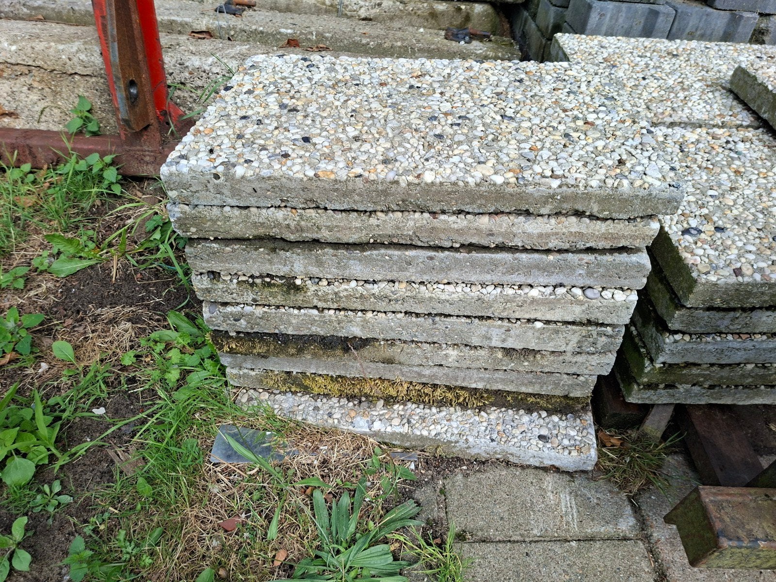 grinttegels, Ophalen, Gebruikt, Beton, Terrastegels