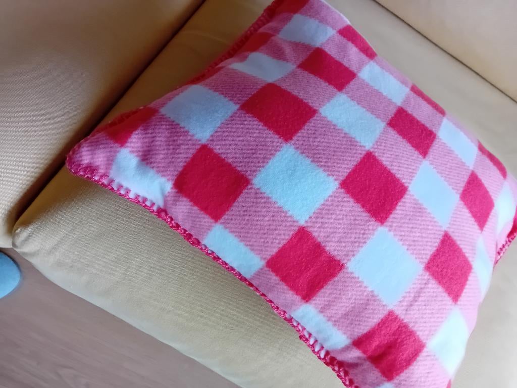 Sier kussens 2 stuks plaid stof, Huis en Inrichting, Woonaccessoires | Kussens, Ophalen of Verzenden, Nieuw, Vierkant