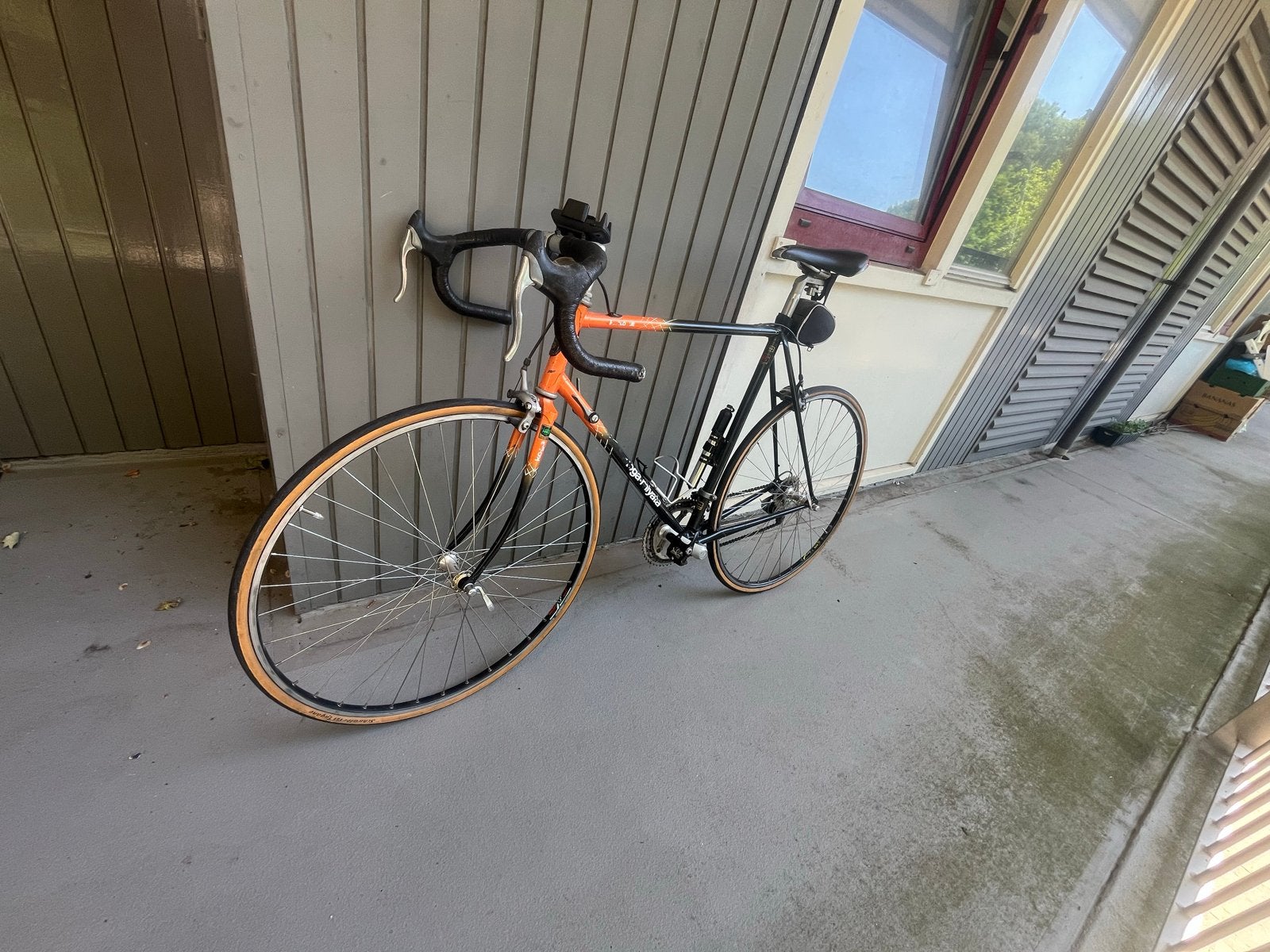 Vintage Koga Miyata Road Runner racefiets, zwart/oranje, 28 inch, Gebruikt, 53 tot 57 cm, Ophalen