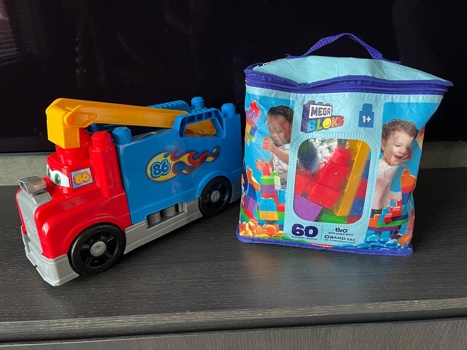 Mega Bloks Grote Bouwblokken en Auto, Kinderen en Baby's, Speelgoed | Bouwstenen, Ophalen of Verzenden, Gebruikt, Megabloks