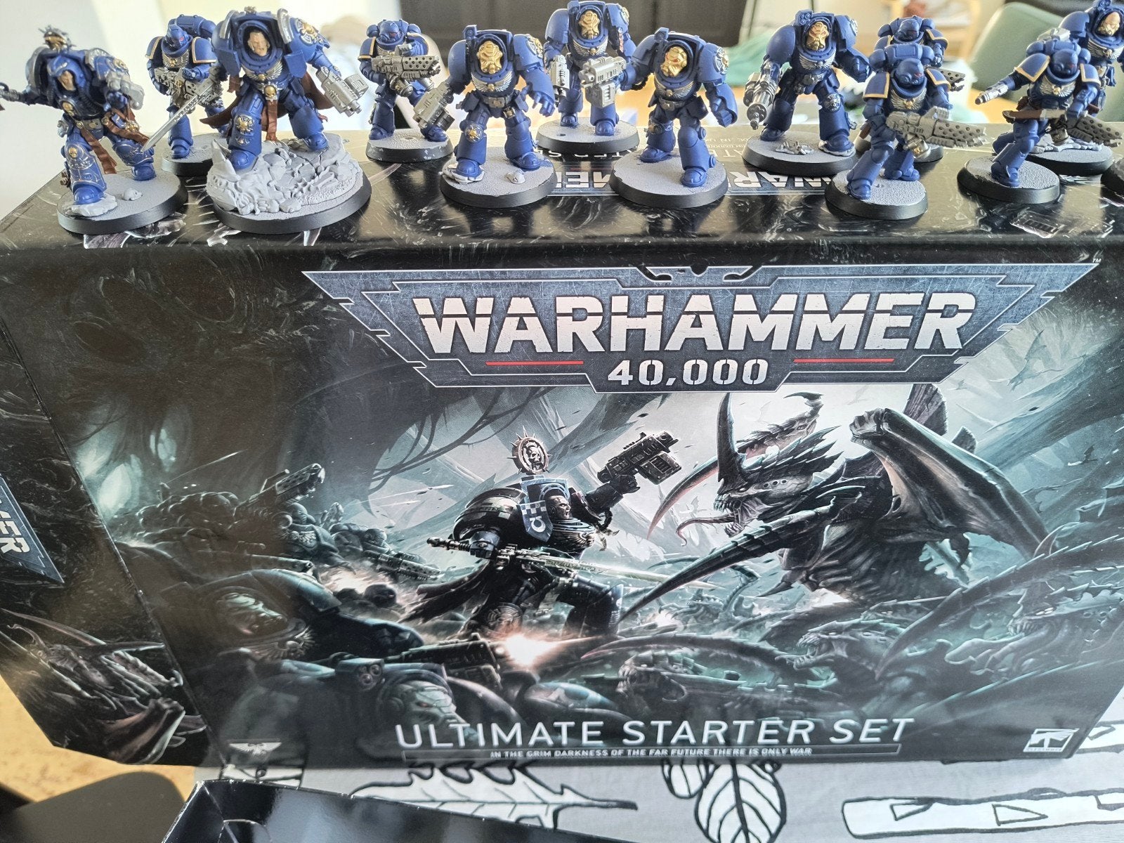 Miniaturen van Ultimate starter set warhammer 40k+handboek, Ophalen of Verzenden, Gebruikt, Warhammer, Geverfd