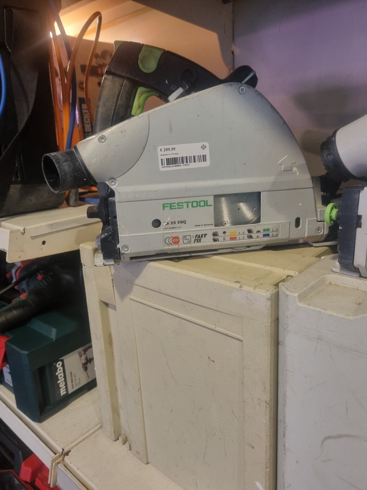 Festool TS 55 EBQ invalzaag - Gebruikt, Doe-het-zelf en Verbouw, Gereedschap | Zaagmachines, Gebruikt, Invalzaag, Ophalen of Verzenden