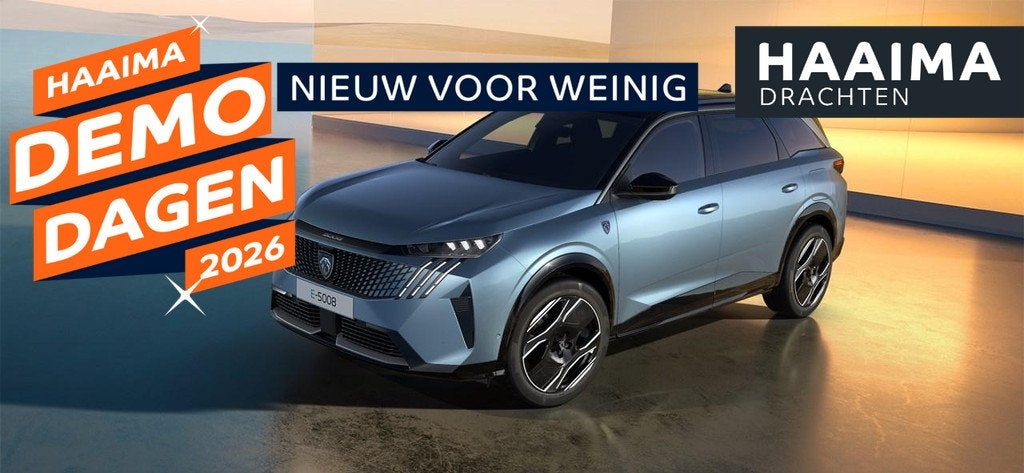 Peugeot e-5008 GT Exclusive 73 kWh 7p | €7.100,- DEMO VOOR, Auto's, Peugeot, 81 kWh, Blauw, 7 stoelen, 1000 kg