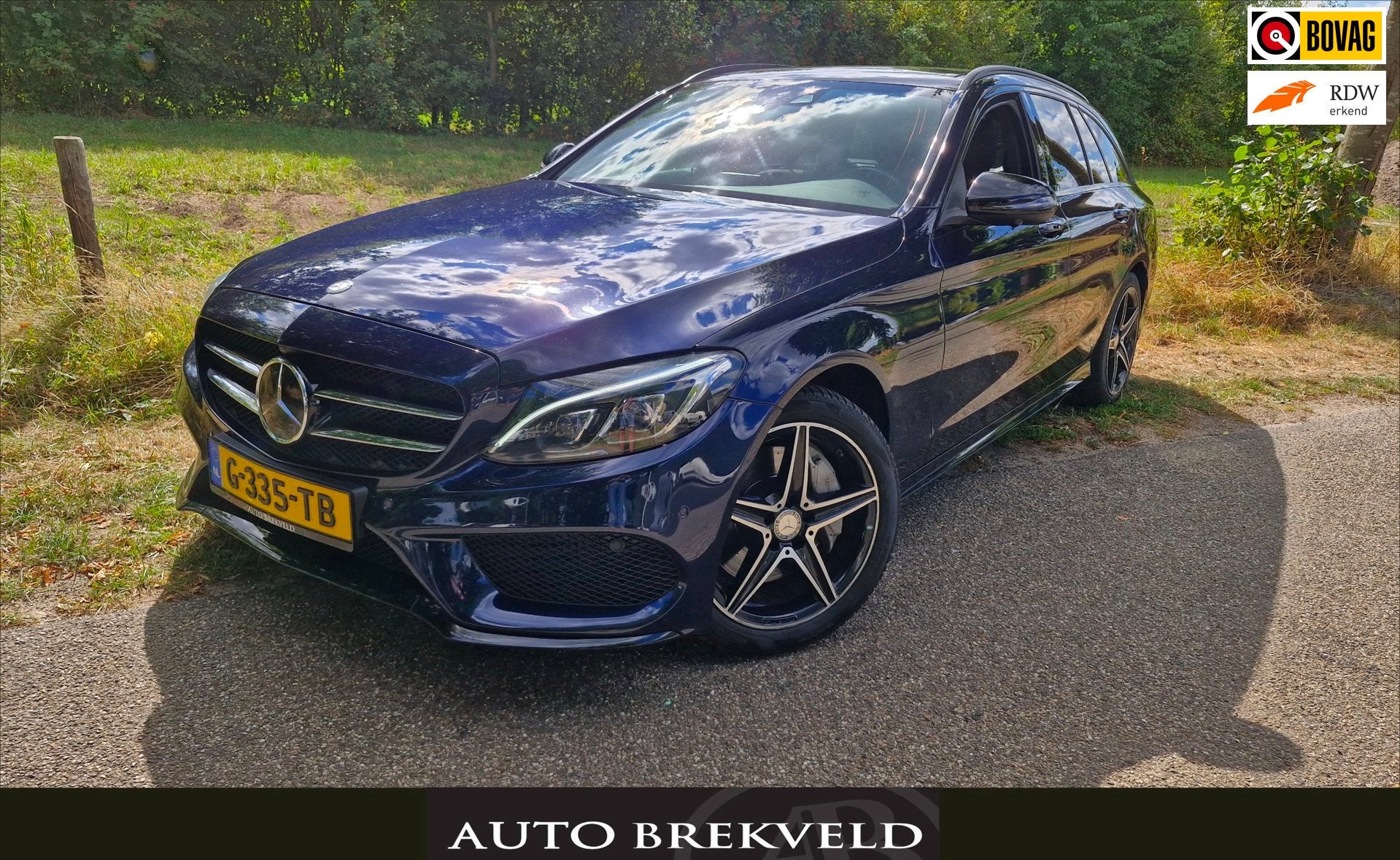Mercedes-Benz C-klasse Estate 250 CDI 4MATIC Prestige Automa, Auto's, Automaat, 4 cilinders, Blauw, Leder