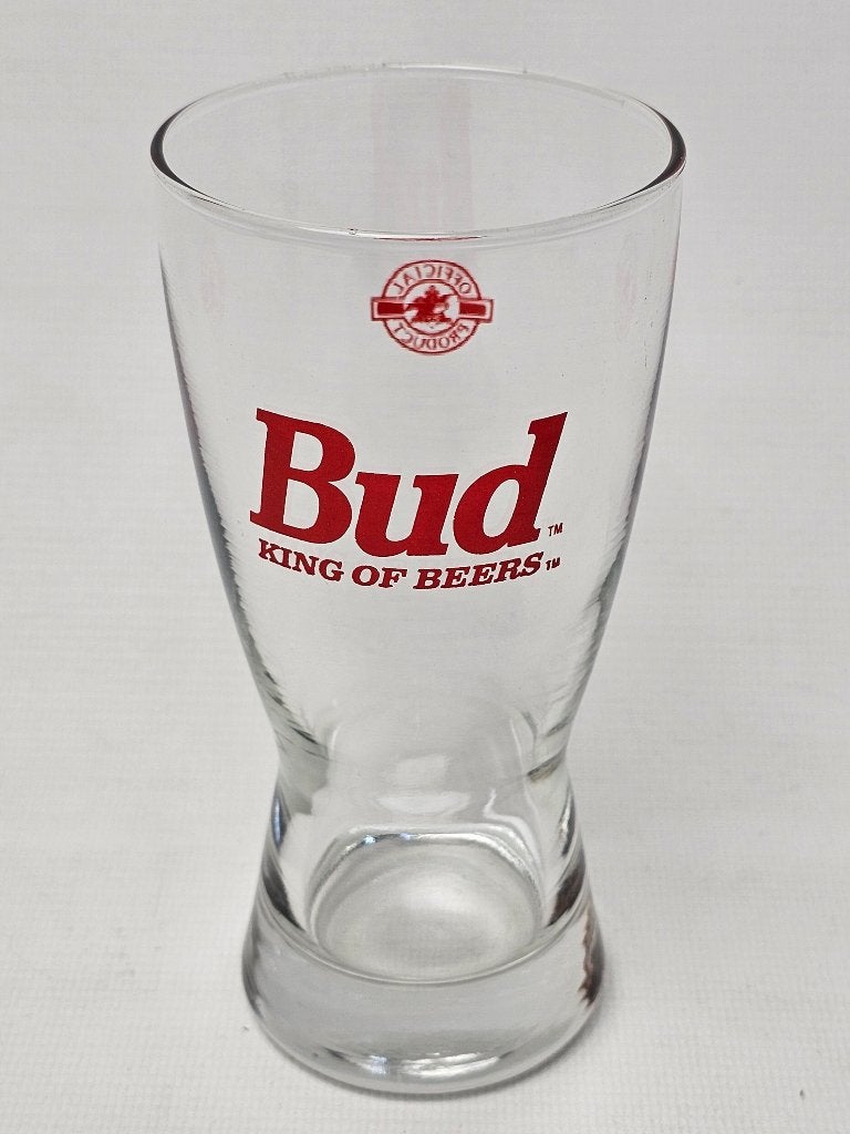# Bud King of Beers Glas. Bierglas, Ophalen of Verzenden, Gebruikt, Bierglas