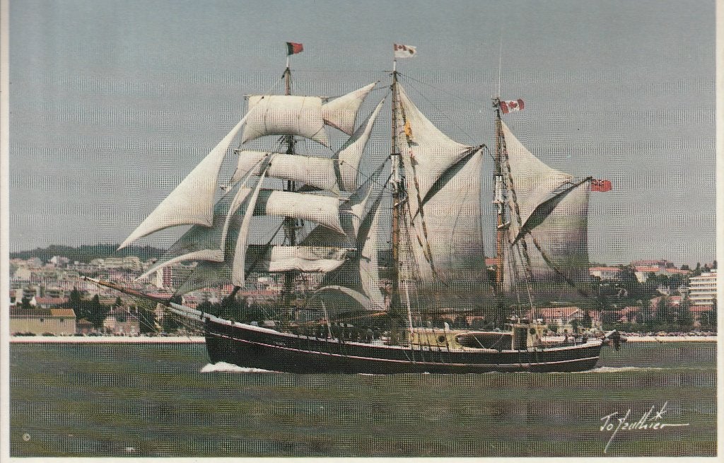 Canadese schoener Our Svanen, Ophalen of Verzenden, Zo goed als nieuw, Zeilboot, Kaart, Foto of Prent
