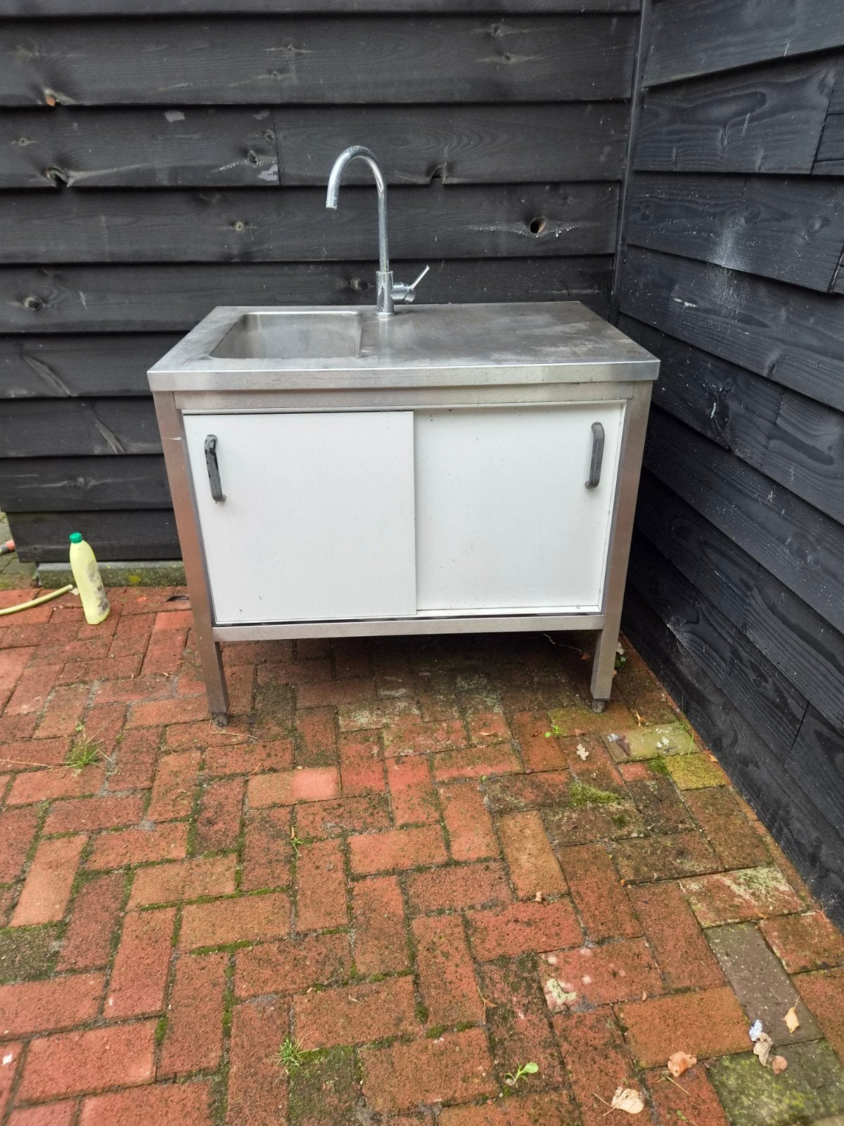 RVS buitenkeuken met spoelbak en kraan, Ophalen, Zilver, Metaal, Overige merken