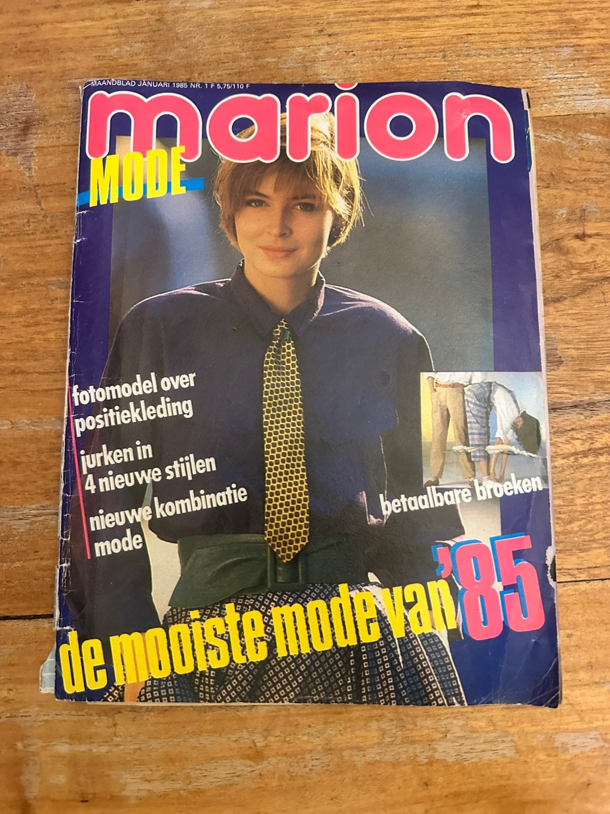 Vintage Marion Mode Tijdschrift Januari 1985 Patronen, Marion, Vrouw, Ophalen of Verzenden, Overige typen