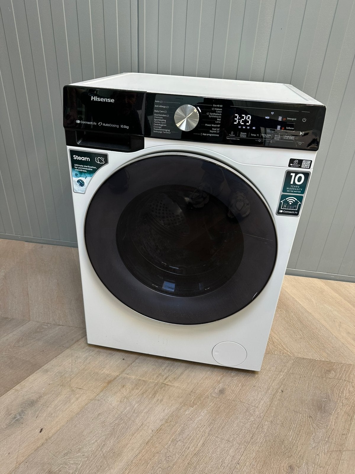 Hisense 10,5 KG Wasmaschine A+++ WiFi incl Garantie&Bezorgin, Hisense, 1200 tot 1600 toeren, Minder dan 85 cm, Hisense