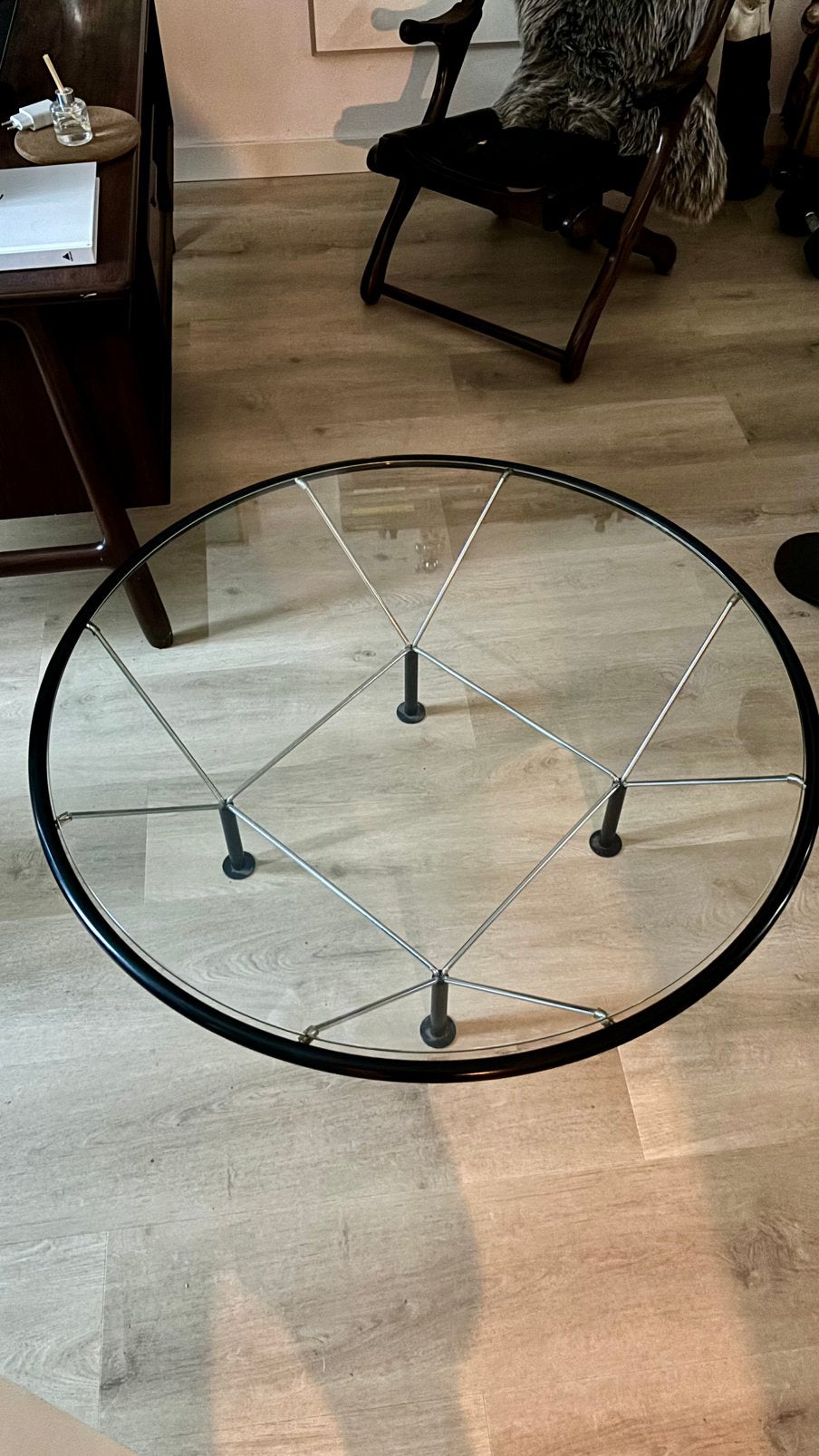 Ronde Vintage Design Salontafel Jaren 70, Ophalen, ., Rond, .
